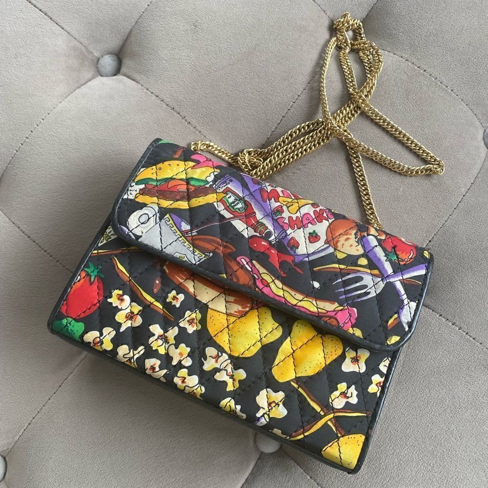 Nicole Miller Vintage Novelty Caviar Absolut Quilted Handbag Purse